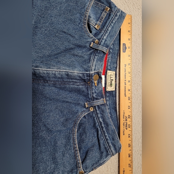 L.L. Bean Original Fit Relaxed Flannel Lined Jeans Size 16 - Picture 7 of 11